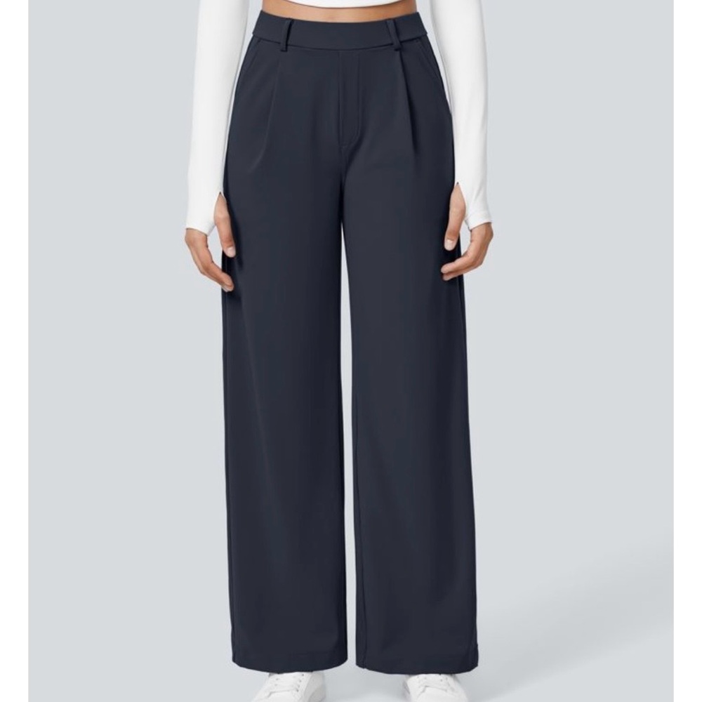 Halara Flex DayStretch High Waisted Pocket Straight Leg Work Pants Sz XL
